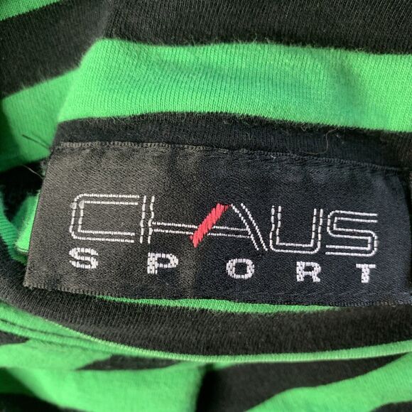 Clause Sport Womens Long Sleeve Shirt Striped Medium Turtle Neck Padded Cotton - Picture 6 of 10